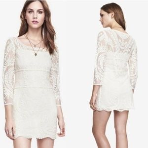 baroque lace overlay party dress